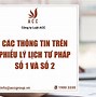 Hồ Sơ Làm Lý Lịch Tư Pháp Số 1