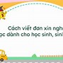 Mẫu Đơn Xin Nghỉ Học Của Học Sinh Cấp 2